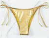 Sexy Gold PU Wet Look Bikini Bottom - PureDiva