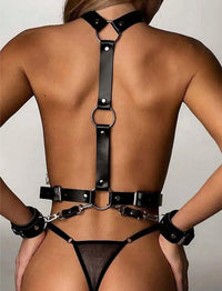 Leather Body Belt Handcuffs | PureDiva