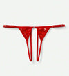 Red PVC Sexy Open Crotch Panty - PureDiva