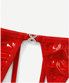 Red PVC Sexy Open Crotch Panty - PureDiva