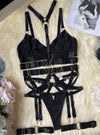 Hot Black 5 Piece Lingerie Set