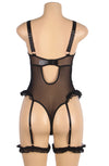 Divine Lace Garter Teddy Lingerie - PureDiva