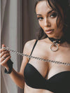 Leather Neck Harness Choker With Chain - PureDiva