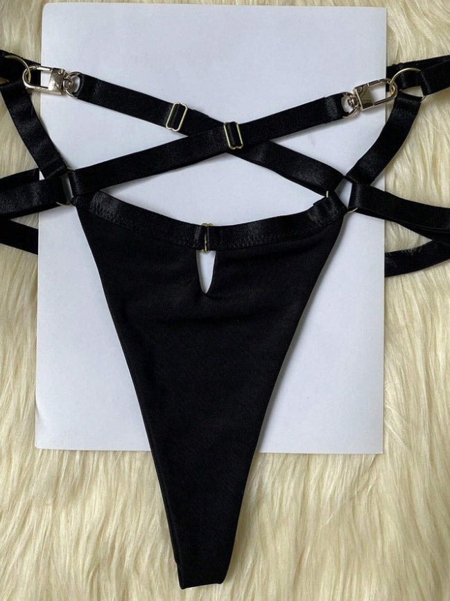 Hot Black 5 Piece Lingerie Set