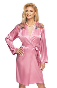 Irall Shelby Dressing Gown Dusty Rose - PureDiva